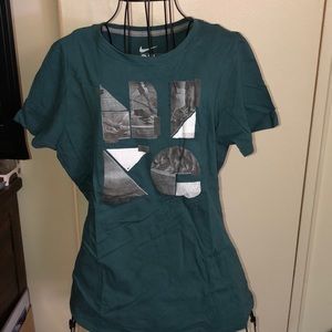 Green Nike slim fit tee. Size XL